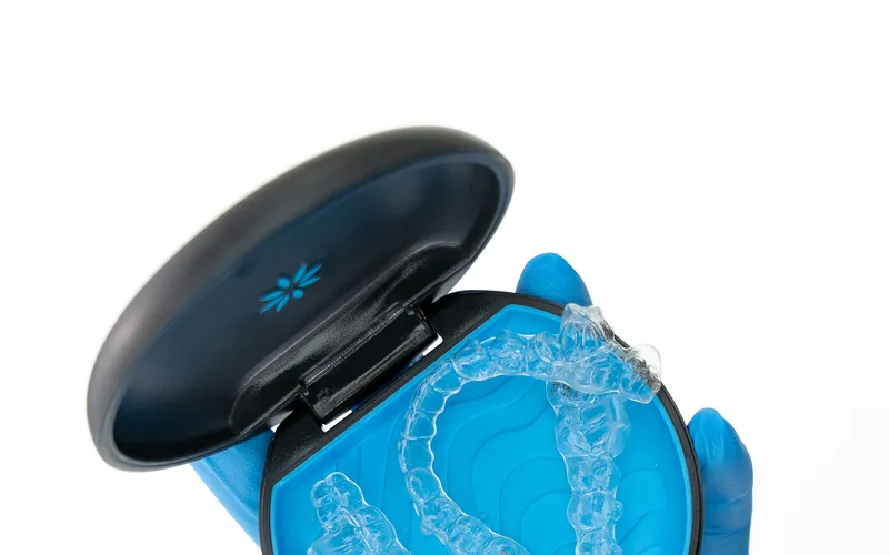 Custom-fitted dental night guard molded to protect teeth from grinding