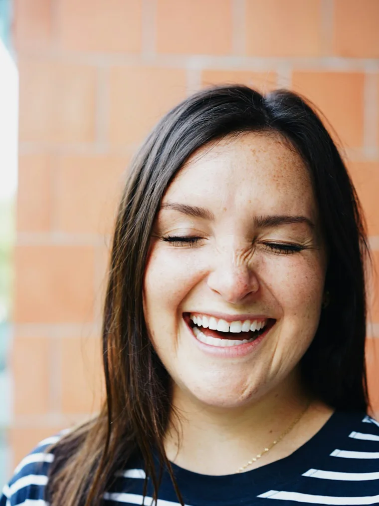A smiling patient